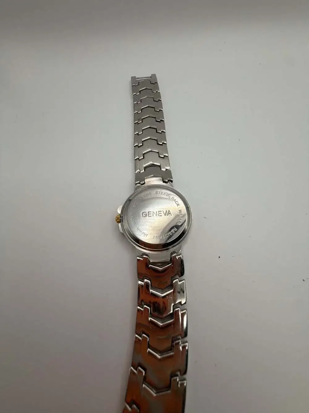 Geneva Women's Two-Tone Quartz Watch with Gold Dial